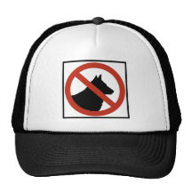 No Dogs Allowed / No Pets Highway Sign Hats