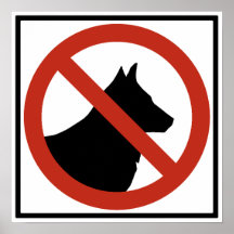 No Dogs Allowed / No Pets Highway Sign Print