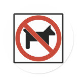 No Dogs Allowed / No Pets Highway Sign stickers