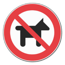 No dogs allowed Sticker
