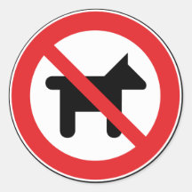 No dogs allowed Sticker