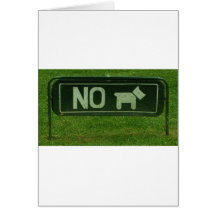 No dogs greeting card