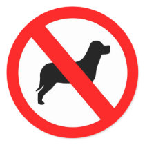 No dogs stickers