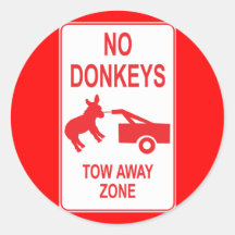 No Donkeys: Tow Away Zone Sticker