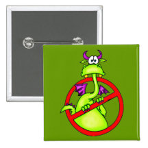 No Dragons Allowed Symbol Button