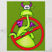 No Dragons Allowed Symbol Custom Flyer
