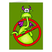 No Dragons Allowed Symbol Greeting Card