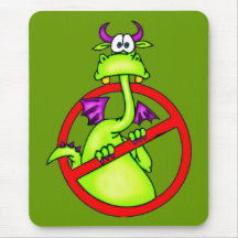 No Dragons Allowed Symbol Mousepad