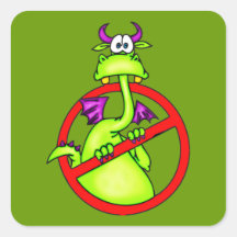No Dragons Allowed Symbol Sticker