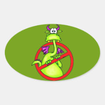 No Dragons Allowed Symbol Sticker