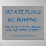 No Dumping, No Kite Flying, This is to prevent ... Posters