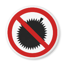 NO Durian ⚠ Thai Language Script Sign ⚠ Magnet