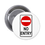 No Entry Road Sign Traffic Cartoon Graphic Design Buttons