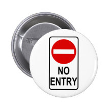 No Entry Road Sign Traffic Cartoon Graphic Design Buttons