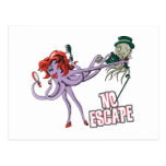 no escape funny octopus love postcard