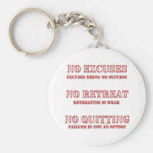 No Excuses. Keychain