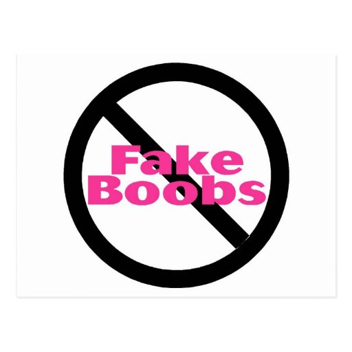 No Fake Boobs Postcards