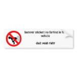 no farting bumper sticker