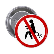 NO Farting ⚠ Funny Thai Toilet Sign ⚠ Button