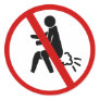 NO Farting ⚠ Funny Thai Toilet Sign ⚠ Round Sticker