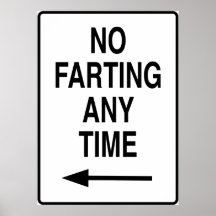 NO FARTING POSTER