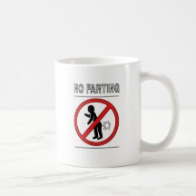 NO FARTING Warning Sign Coffee Mug