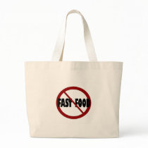 No Fast Food Canvas Bag