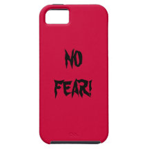 NO FEAR IN BASIC RED WITH BLACK iPhone 5 COVER