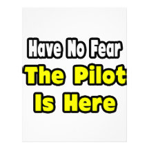 No Fear, The Pilot Is Here Letterhead Template