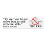 No Federal Reserve bumper sticker