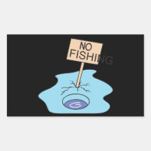 No Fishing Rectangle Sticker