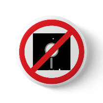 No Floppies! Pinback Button
