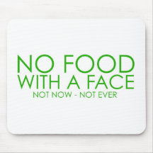 No food with a face mouse pads
