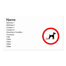 no_fouling_Vector_Clipart dog poo Business Card