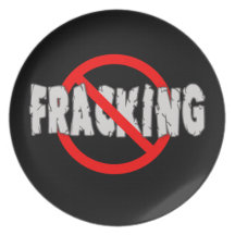 NO FRACKING! End Fracking Party Plates