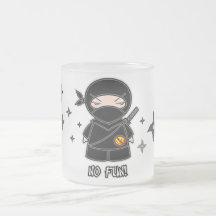 No Fun! Ninja With Shurikens Mug