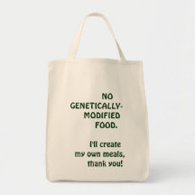 NO  GENETICALLY-  MODIFIED FOOD CANVAS BAGS