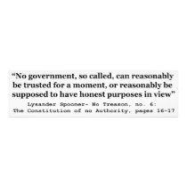 No government Can Reasonably Be Trusted Photo Art