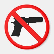 No Guns Anti Gun Fridge Magnet