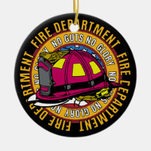 No Guts No Glory Fire Fighter Ornament