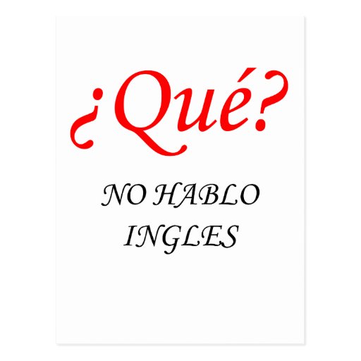 No Hablo Ingles Postcards