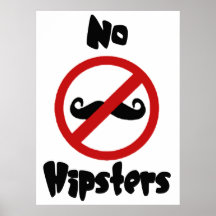 No Hipsters Poster