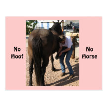 No Hoof, No Horse - Cowgirl Chores - Western Postcards
