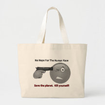 No Hope Emoticon Logo Bags