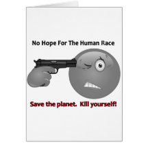 No Hope Emoticon Logo Greeting Card