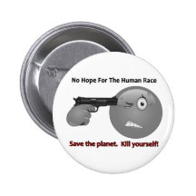 No Hope Emoticon Logo Pinback Button