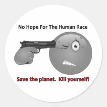 No Hope Emoticon Logo Stickers