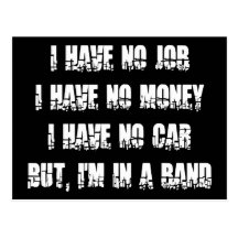 No Job - No Money - No Car Postcard