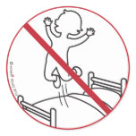 No Jumping on the Bed! stickers