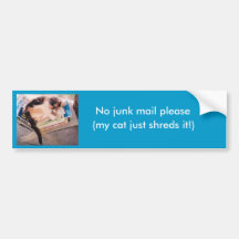 No junk mail please bumper sticker